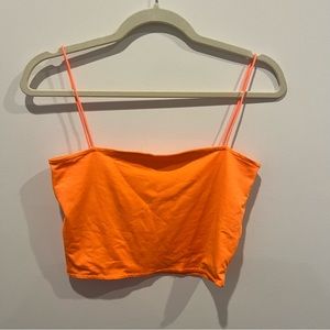 Orange Crop Tube Top with straps